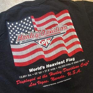 Vintage worlds heaviest flag Harley tshirt